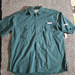 Oakwood vented Fishing Shirt Men's 3XL Short Sleeve Pockets Outdoors NWT